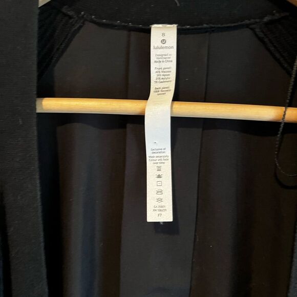 Lululemon Cashmere Blend Still at Ease Sweater Wrap in Black - Picture 9 of 12